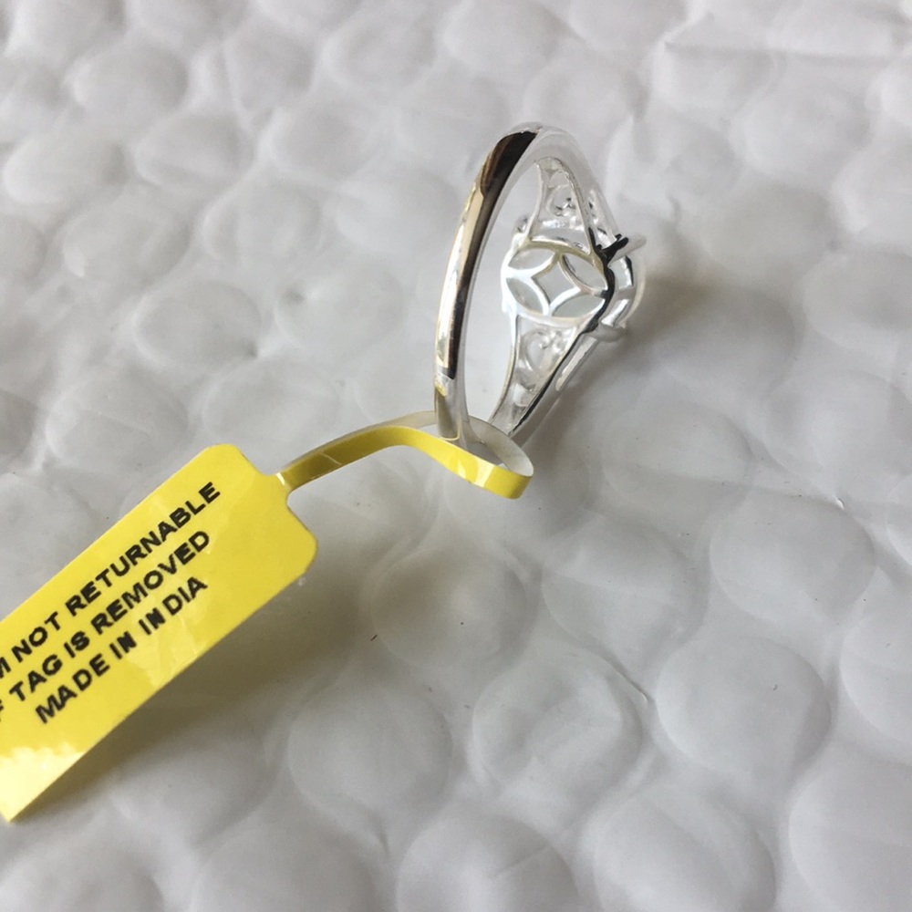 Rainbow Moonstone Ring in Sterling Silver - Picture 2 of 6